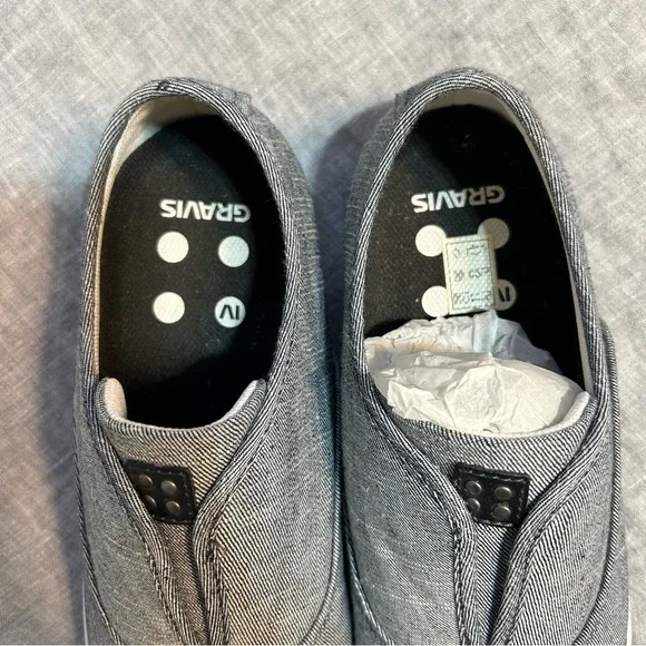 Gravis Dylan Rieder Slip On Sneakers in DK Navy Denim Size 11 NIB Discontinued